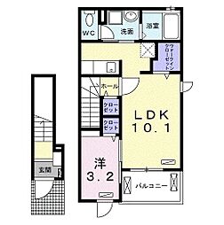 アリビオ 1LDKの間取図画像