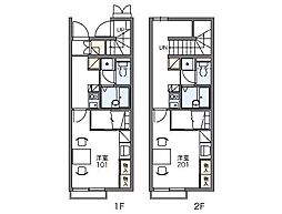 レオパレスＨＯＰＥ28 1階1Kの間取り