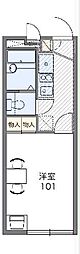 レオパレスブランドール 2階1Kの間取り