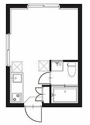 西武新宿線 野方駅 徒歩4分の賃貸マンション 1階ワンルームの間取り