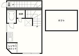 サークルハウス田園調布壱番館 2階ワンルームの間取り