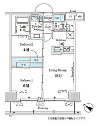 JR埼京線 赤羽駅 徒歩8分の賃貸マンション 9階2LDKの間取り