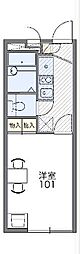 レオパレスサンステラ 2階1Kの間取り