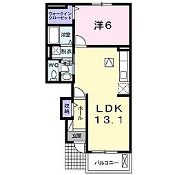 メゾンドルミノ4 1LDKの間取図画像