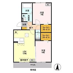 間取図画像 2LDK