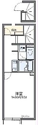 レオネクスト長尾 2階1Kの間取り