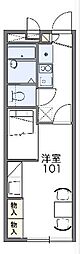 レオパレスプレシャス 1Kの間取図画像