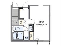 レオネクスト白菊 101 1階1Kの間取り