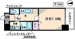 Aden谷町 1Kの間取図画像