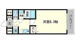 Osaka Metro御堂筋線 東三国駅 徒歩2分の賃貸マンション 1階1Kの間取り