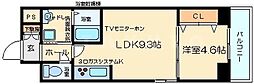 グランルクレ新大阪 1LDKの間取図画像
