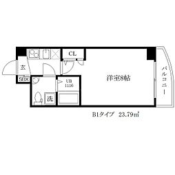 SEST新大阪 3階1Kの間取り