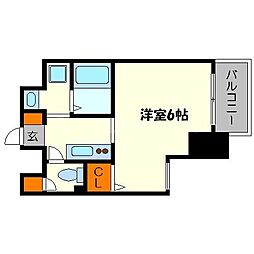 Osaka Metro堺筋線 堺筋本町駅 徒歩3分の賃貸マンション 6階1Kの間取り