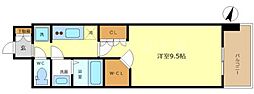 コンフォリア阿波座 1Kの間取図画像