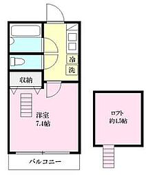 fit2004 1Kの間取図画像