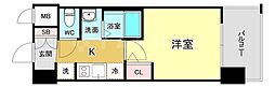 JR東海道・山陽本線 東淀川駅 徒歩4分の賃貸マンション 2階1Kの間取り