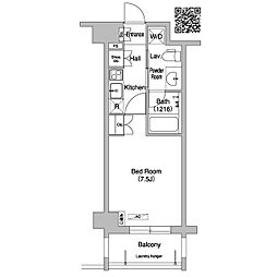 コンフォリア下北沢 1Kの間取図画像