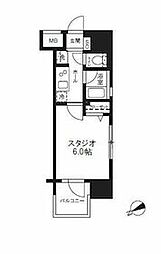 新交通ゆりかもめ 芝浦ふ頭駅 徒歩7分の賃貸マンション 2階1Kの間取り
