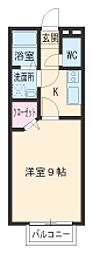 名古屋市営桜通線 神沢駅 徒歩19分の賃貸アパート 1階1Kの間取り