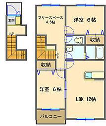 コンシェルジュ　Ｂ 2階2SLDKの間取り