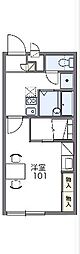 レオパレスＳＡＫＵＲＡ　II 2階1Kの間取り