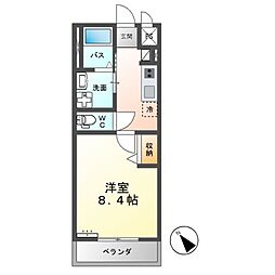JR成田線 笹川駅 12kmの賃貸アパート 2階1Kの間取り