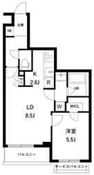 アーバンパーク東六郷I 1階1LDKの間取り
