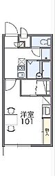レオパレスコンタディーノ岡崎 1Kの間取図画像