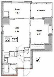 リビオメゾン上野入谷 9階1LDKの間取り