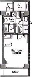 シティテラス田町 ワンルームの間取図画像