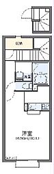 レオネクストリベールハイツ 1Kの間取図画像