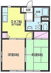 ディアスミヨシ 2DKの間取図画像