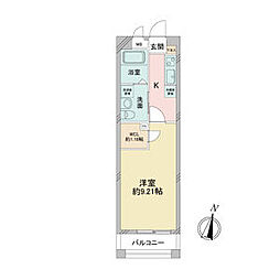 GRANDUKESUZUKA 1Kの間取図画像