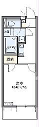 レオネクストセロシアガーデン 1Kの間取図画像