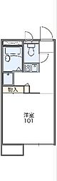 レオパレスリベール 1Kの間取図画像