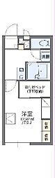 レオパレスＥＡＳＥII 2階1Kの間取り
