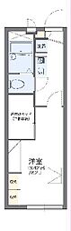 レオパレスヴィラポラリス 1Kの間取図画像