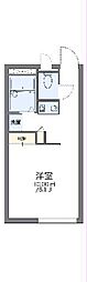 レオパレスあさひ 1Kの間取図画像