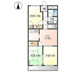 ENJYO2 3DKの間取図画像