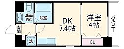 Ｌａ ＣＡＳＡ 京橋 8階1DKの間取り