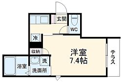 ＰＲＯＧＲＥＳＳ 1階1Kの間取り