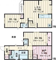 Kolet三鷹台 1階2SLDKの間取り