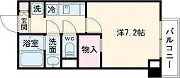 ラティエラ大森 1Kの間取図画像