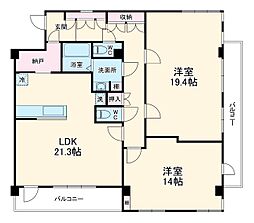 西川口協和ビル 4階2SLDKの間取り