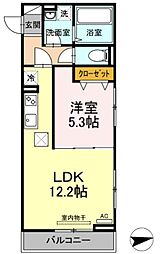 セジュール西台3 1階1LDKの間取り