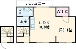 アノンテラス立川 3階ワンルームの間取り