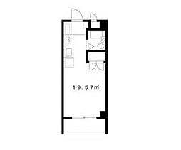 エステート吉武 2階ワンルームの間取り