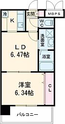 レジディア天神 1LDKの間取図画像