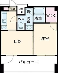 JR中央線 三鷹駅 徒歩13分の賃貸マンション 9階1DKの間取り