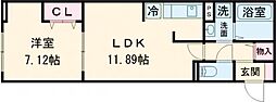 東武東上線 東武練馬駅 徒歩18分の賃貸アパート 1階1LDKの間取り